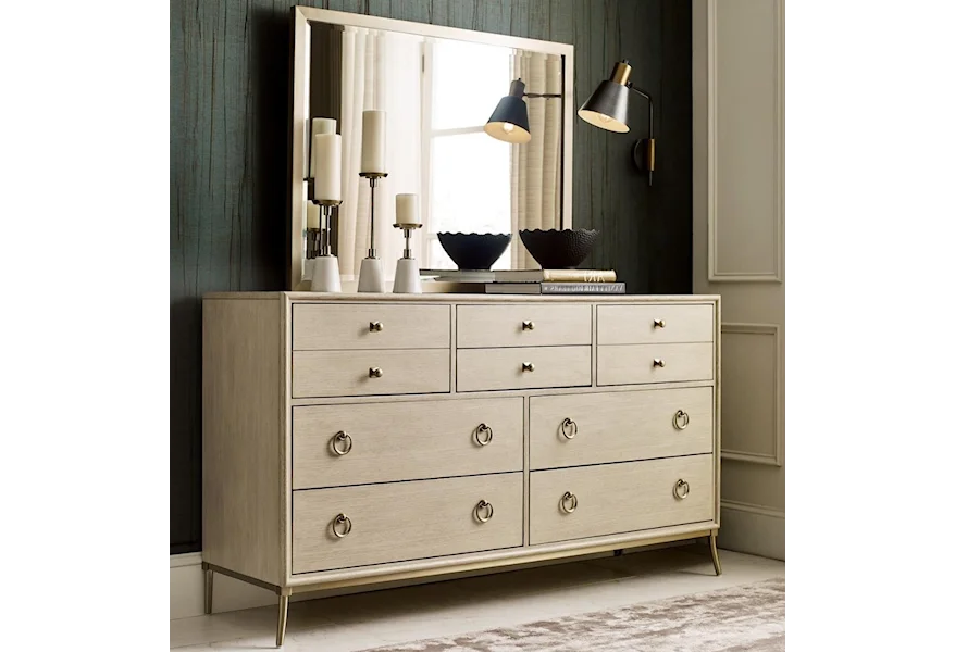 Lenox Dresser + Mirror Set by American Drew at Esprit Decor Home Furnishings